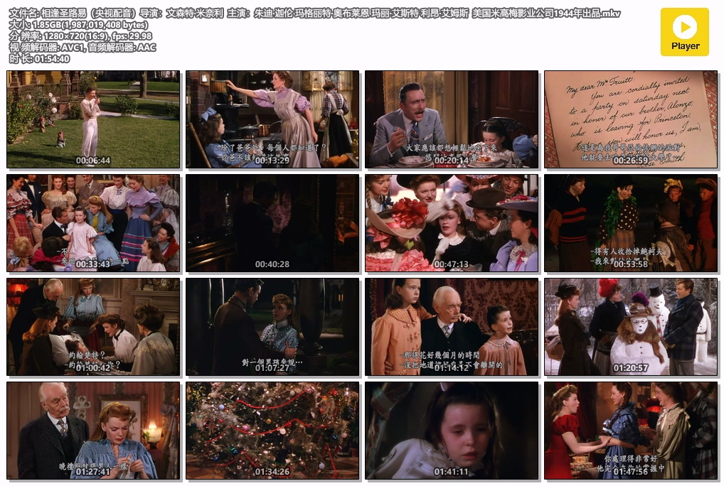 相逢圣路易（央视配音）导演：文森特·米奈利  主演：朱迪·迦伦 玛格丽特·奥布莱恩 .jpg